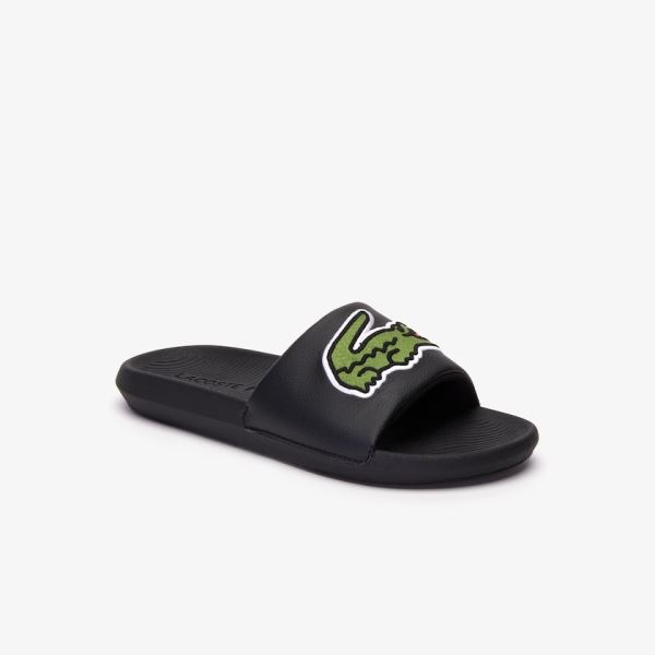 Lacoste Croco Synthetic Slides Pánské - Pantofle Černé | CZ-RWdZoQ